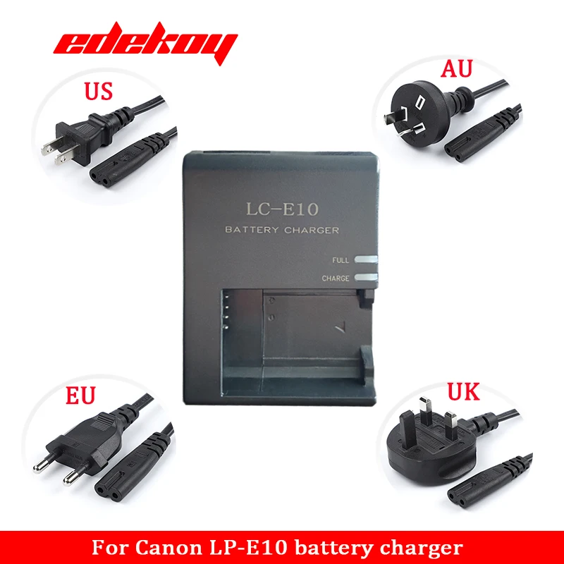 LC-E10 /E LC-E10C BATTERY CHARGER For Canon LP-E10 EOS 1100D 4000D 3000D 1200D 1300D 1500D kiss X50 Rebel T3 EU Standard Plug charger adapter battery charger battery charger adapter