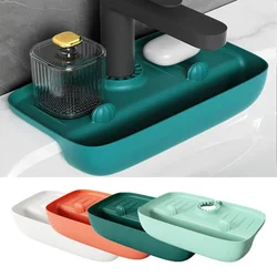 Silicone Faucet Mat Kitchen Sink Splash Pad Soap Dispenser Sponge Drain Mat Countertop Storage Basket Drying Tray Kitchen Mats