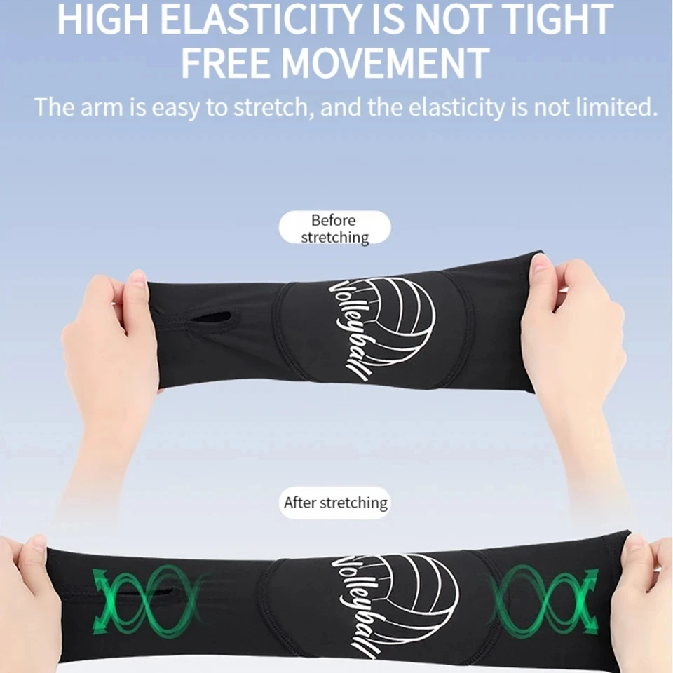 Volleyball Arm Sleeves 1Pair Volleyball Arm Sleeve Forearm Compression Training Basketball Wrist Support Brace Protector Sports Arm Guard Men