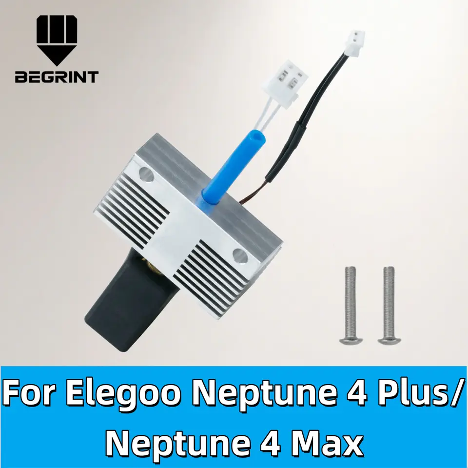 Original Replacement Hotend for Elegoo Neptune 4 Plus/ 4 Max 3D Printer, All-Metal Fully Assembled Hotend with Nozzle image 1