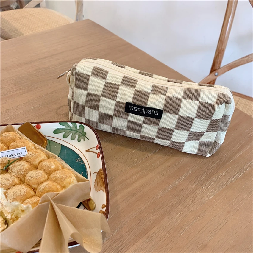 Pencil Cases Korean Stationery Retro Estuche Cases Kawaii Flower Pencilcase For Girls Material Escolar Papeleria Trousse Scolaire