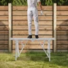 Portable Folding Scaffolding Platform Adjustable Work Bench 330.69 lbs Portable Step Stool Folding Ladder  3