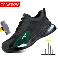 Fashion Sports Shoes Work Boots Puncture-Proof Safety Shoes Men Steel Toe Shoes Security Protective Shoes Tactical Boots