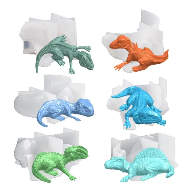 3D Animal Dinosaur Epoxy Resin Molds DIY Plaster Ornaments Scented Candles  For Home Crafts Desk Decor Mold Dino Silicone Molds - AliExpress