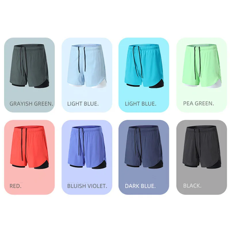 Women's 2-in-1 Sports Shorts Quick Dry Breathable Built-in Liner Anti-Chafe Loose Fit for Running Marathon Track Gym Workout 5