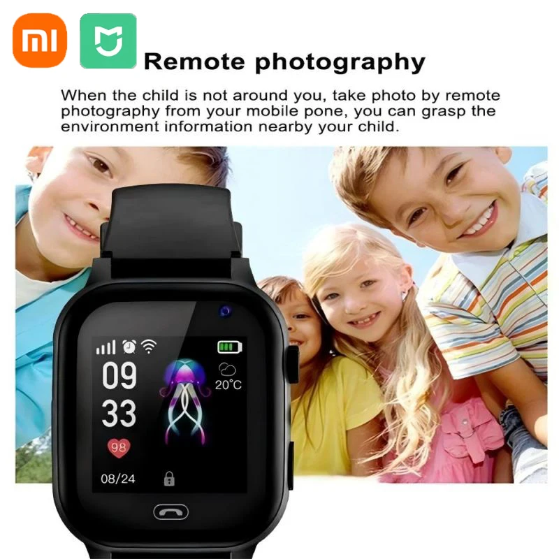 Xiaomi Kids Smartwatch 4G Wifi SOS GPS Location Video Call Analogue Card Waterproof Watch Camera Boys Girls Upgrade New Watch 4