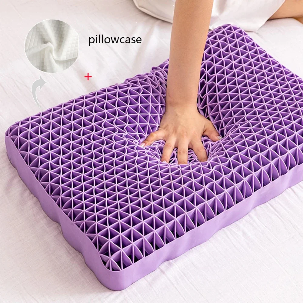 

New 52X35cm TPE Pectin Pillow Memory Pillow Neck Message Pillows High Orthopedic Protection Cervical For Подушка Pain Bed