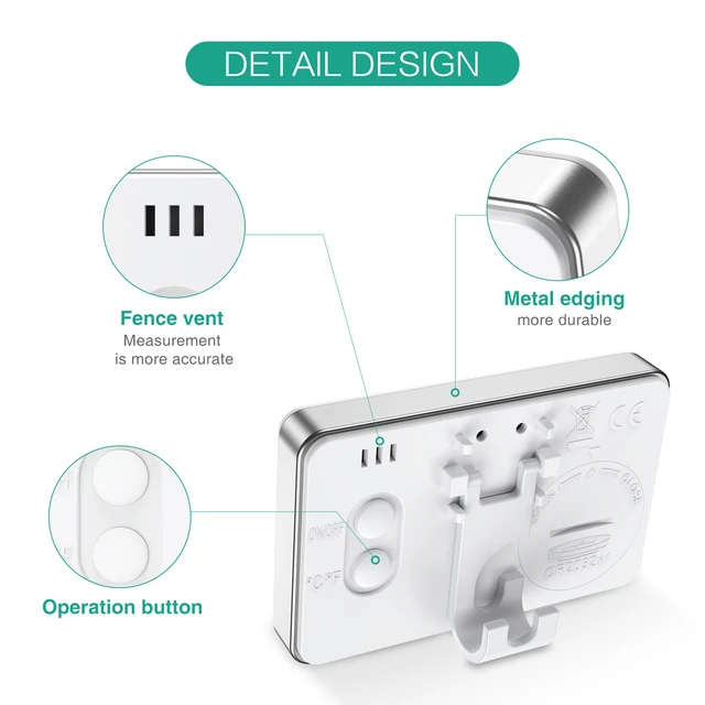 Termometro Digitale Per Frigorifero E Congelatore ORIA - 2 Pezzi, Con Magnete E Gancio - Foto 10