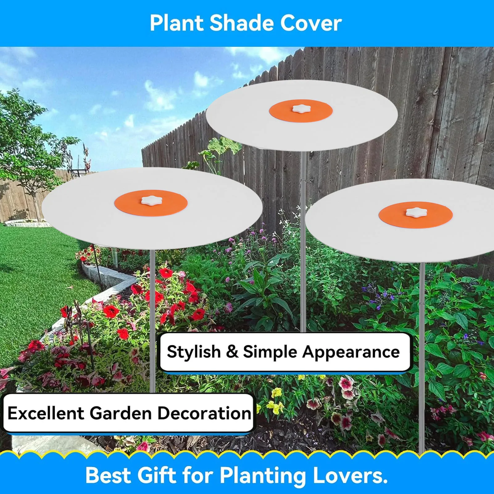 Plant Shade Cover Plant Sun Umbrella Sun Shade Umbrella Plastic Rain Proof Wind Proof Cover Summer Garden