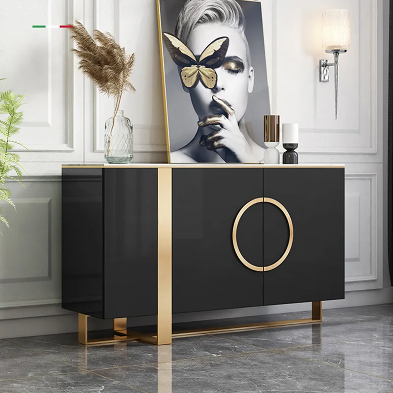 Modern Minimalist Sideboard Kitchen Cabinet Furniture Entrance Hall Display Cabinet Showcases Living Room Slate Entrance