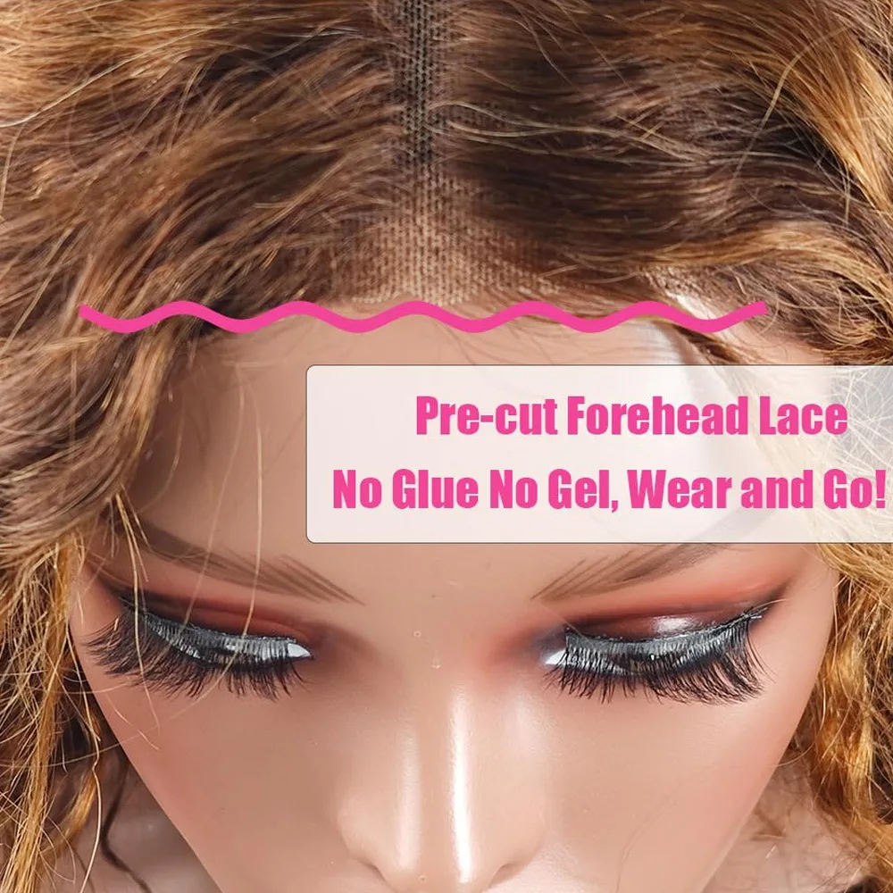 13x4 HD Lace Front Wigs for Black Women Human Hair Pre Plucked Wear And Go Glueless Short Wig Human Hair 200% Density 5x5