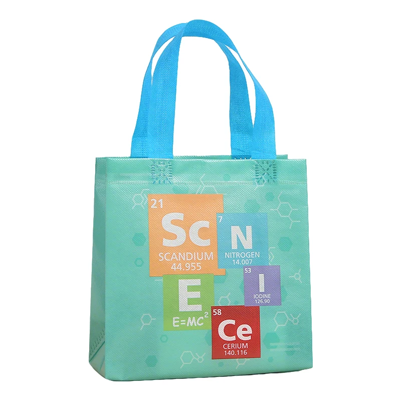 8 Stück Wissenschaftslabor-Thema, Vlies-Geschenkverpackungsbeutel, DNA-Experiment-Aufbewahrungstasche für Kinder, Geburtstag, Zurück in die Schule, Party-Dekoration – Detail 7