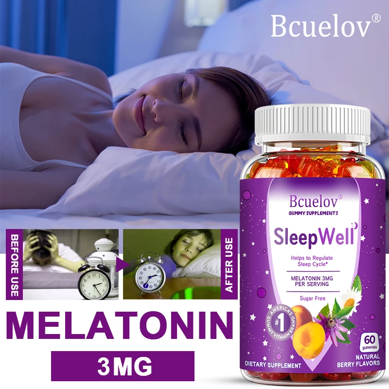 

Melatonin Gummies, 60 Capsules, Melatonin, Extend Night's Sleep, Sleep Aid, Health & Wellness