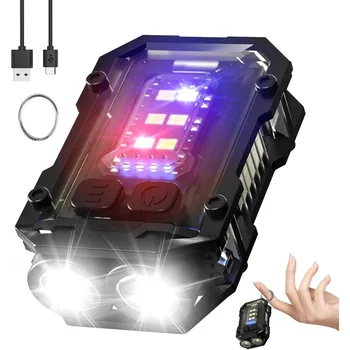 EDC Tactical Flashlight Portable Mini Light Outdoor Camping Hiking Tools Molle Clip USB Rechargeable Running Emergency Hiking 1