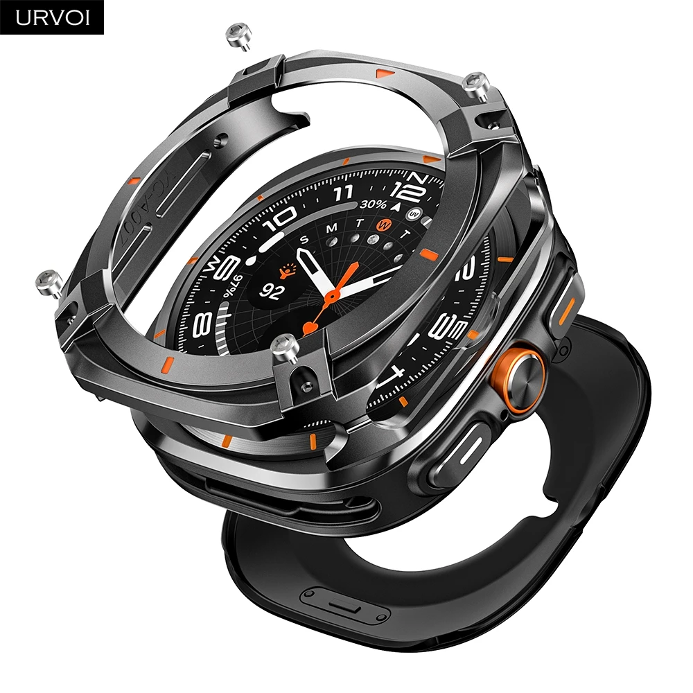 URVOI Cyberpunk Metal Protective Case – Durable Full Bumper Cover with Precision Cutouts
