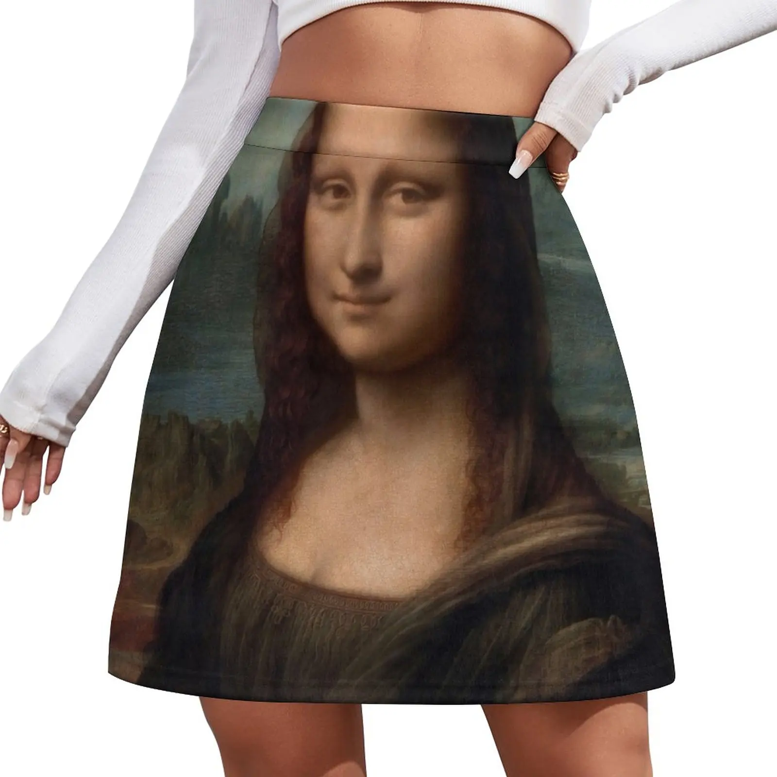 

Мини-юбка женская с Леонардо да Винчи, портрет Моны Лизы, Роскошные вечерние платья для ночного клуба, 2024
