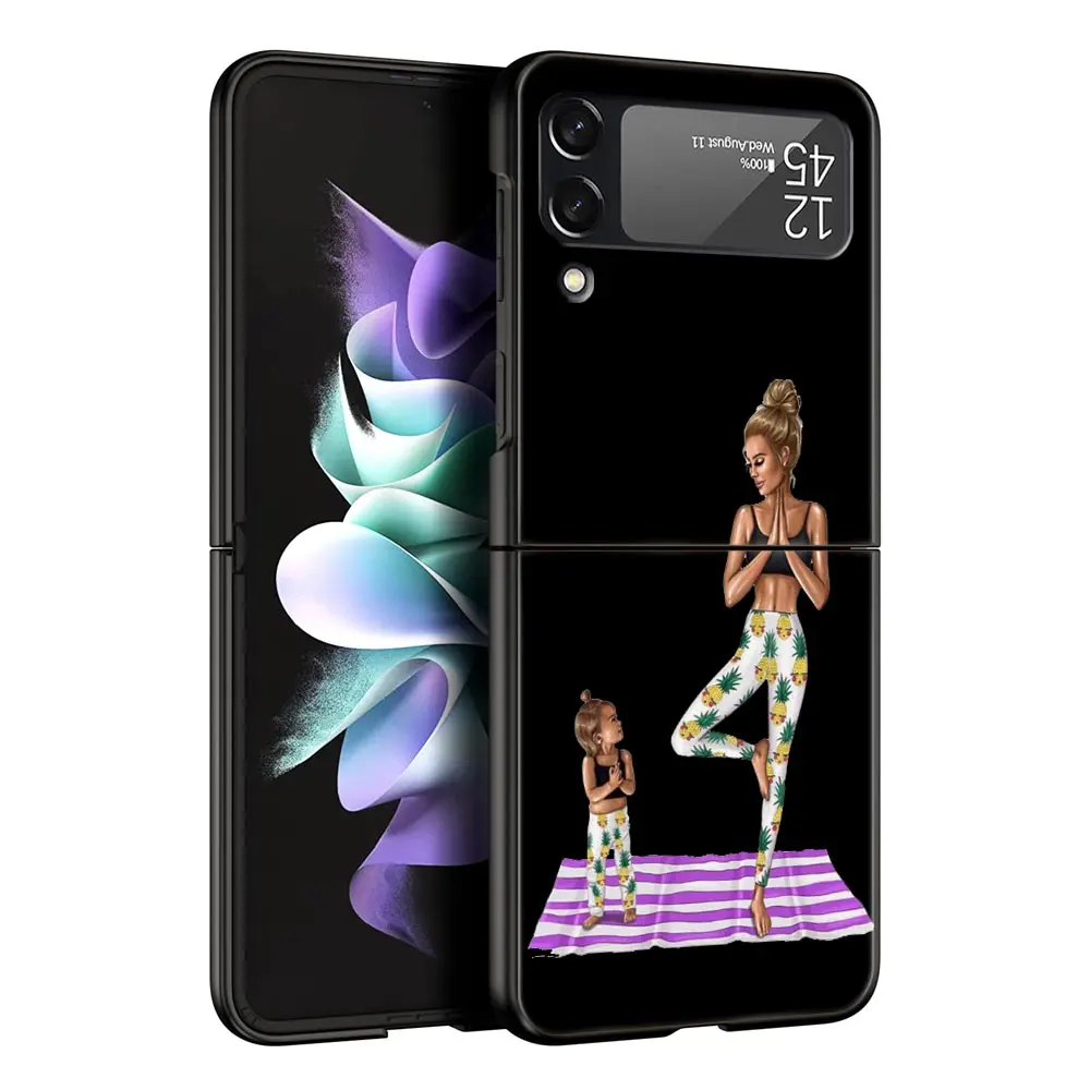Chic Black Brown Hair Design Phone Case - Stylish Protective Hard Shell