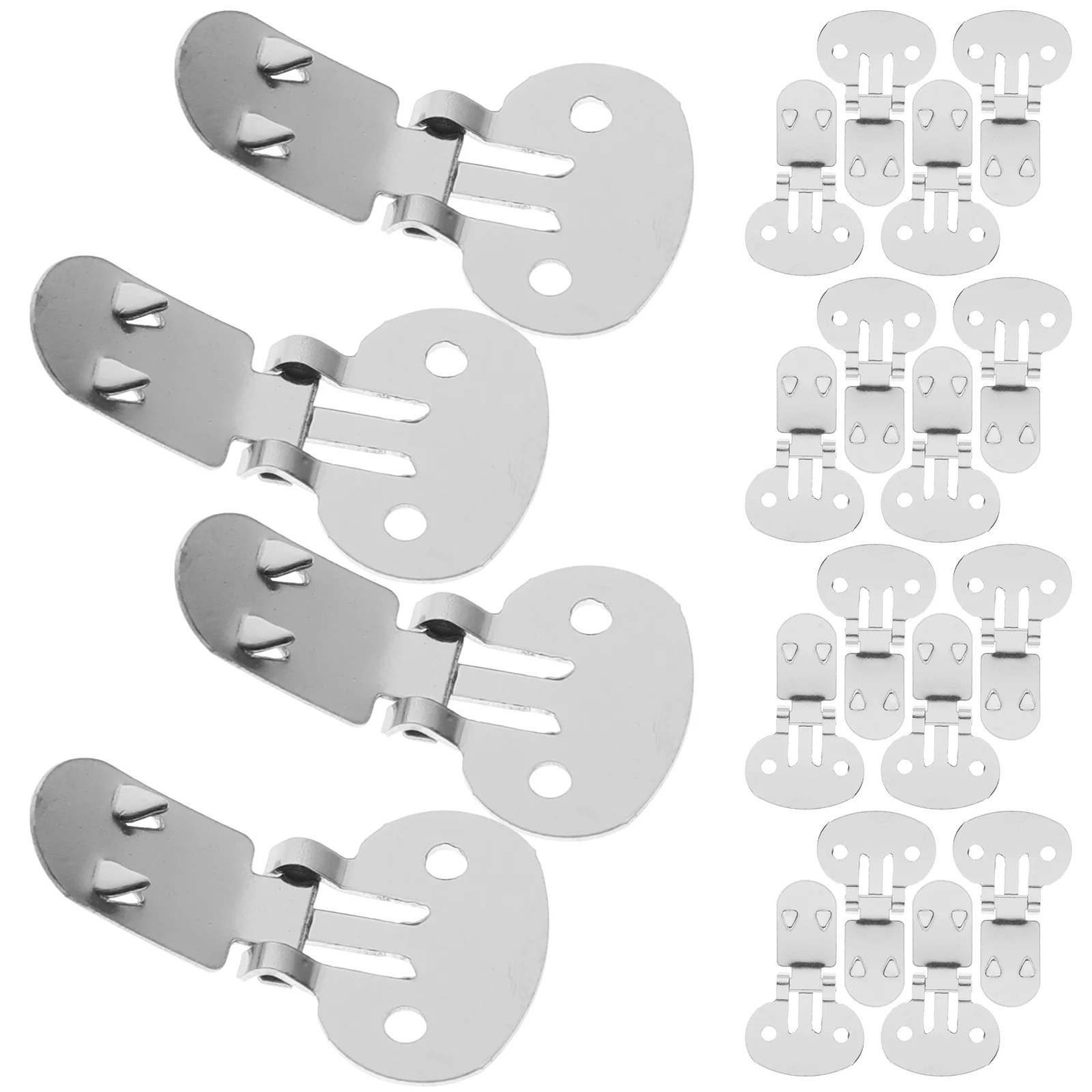 

20pcs Stainless Steel Blank Shoe Clips DIY Crafts Folding Buckles Findings Accessories (Large Size)