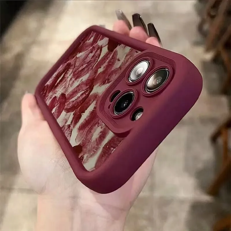 Silicone Soft Phone Case with Sexy Girl Lips Design