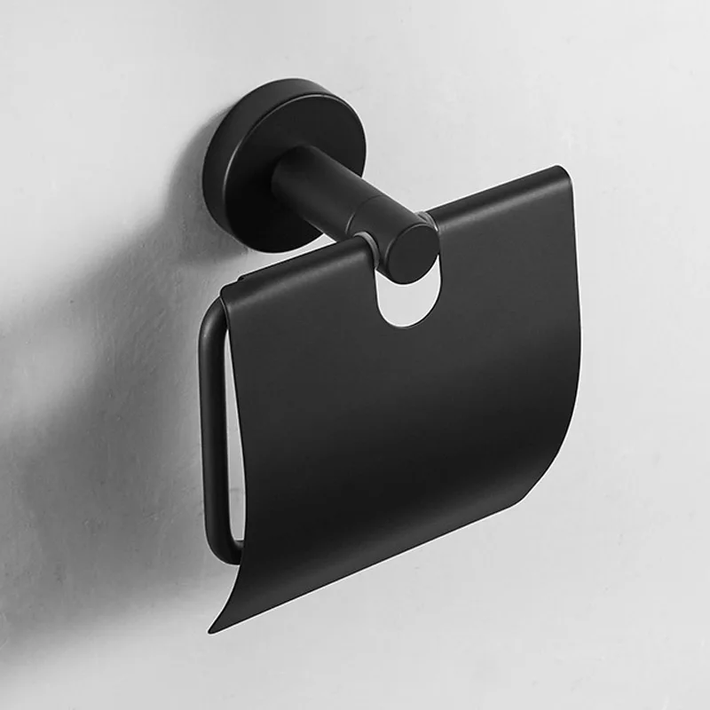 Toilet Tissue Paper holder paper towel holder towel rack toilet paper holder toilet paper rack toilet roll holder paper towel rack Black walnut toilet roll rack Creative solid wood paper towel hook bathroom
