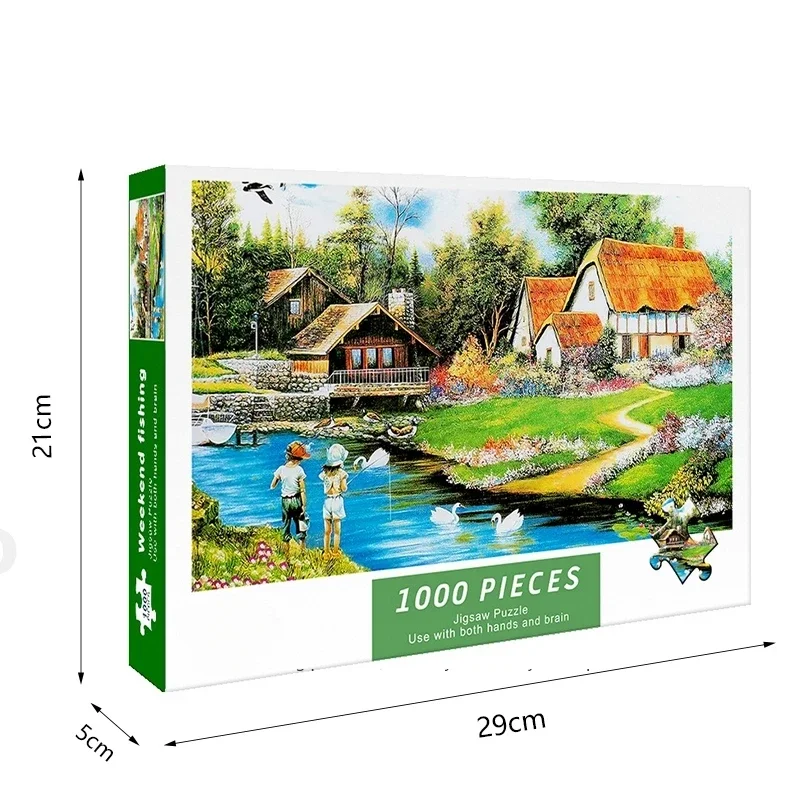 Adult 1000pcs Puzzle Go Fishing High Difficulty Decompression Girl Educational Toys Birthday Present Board Games Toy for Gifts 3