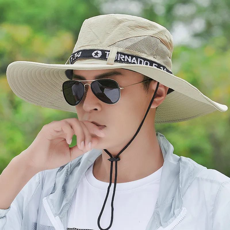 Sunshade Hat Mesh Breathable Sunscreen Men&rsquo;s Summer Windproof Cap Outdoor Cycling Fishing Leisure Mountaineering Hat Caps Men