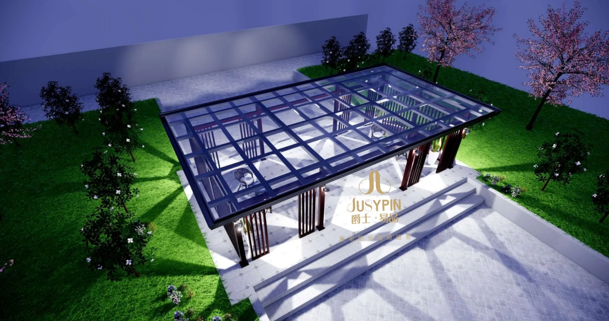 Sunshine Room Exquisitealuminum Glass House Winter House Sunroom for Swimming Pool, Garden, Villa Aluminum Sun