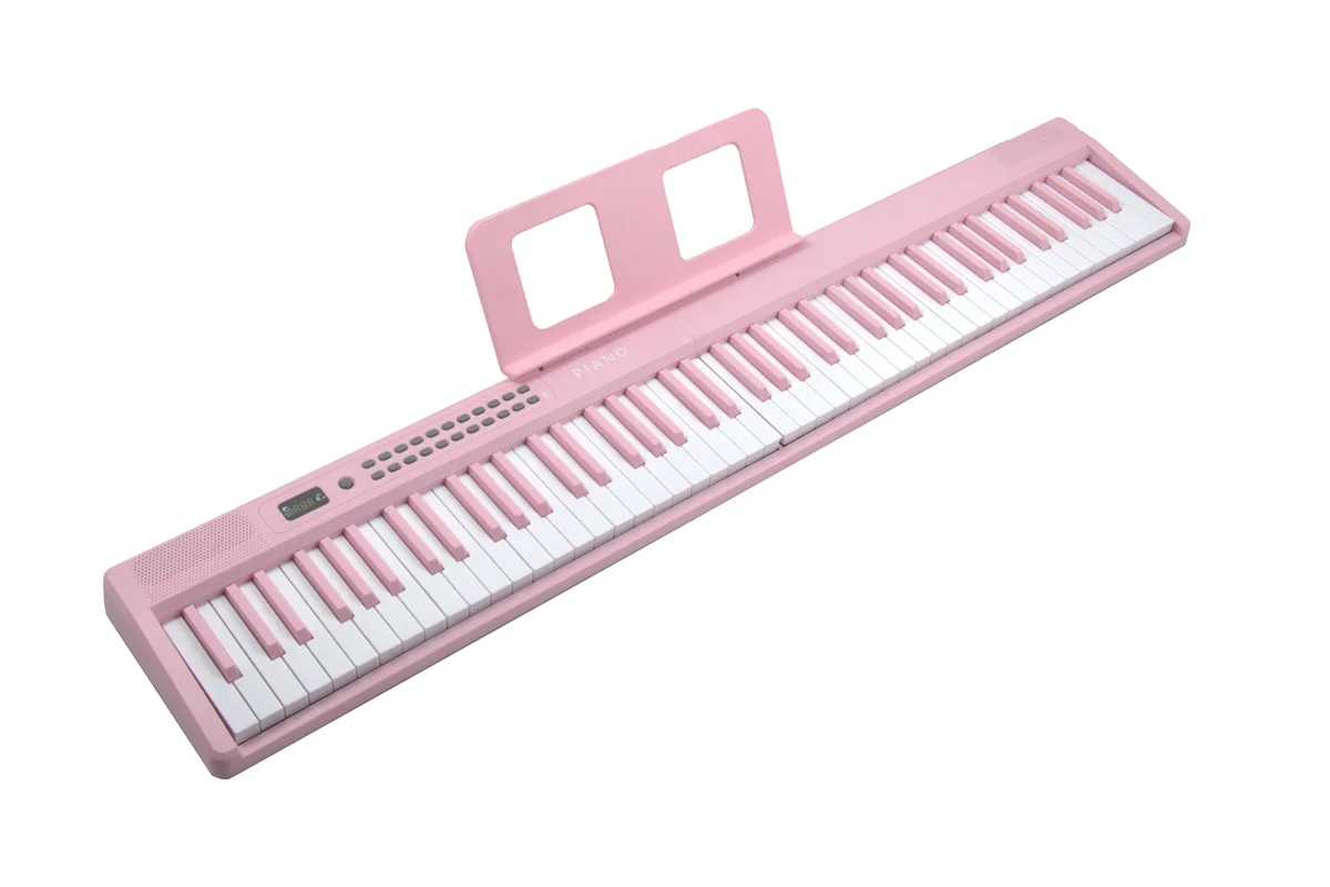 88 Keys Portable Digital Organ Piano Keyboard Durable Plastic Foldable Electronic Musical Instrument for Kids
