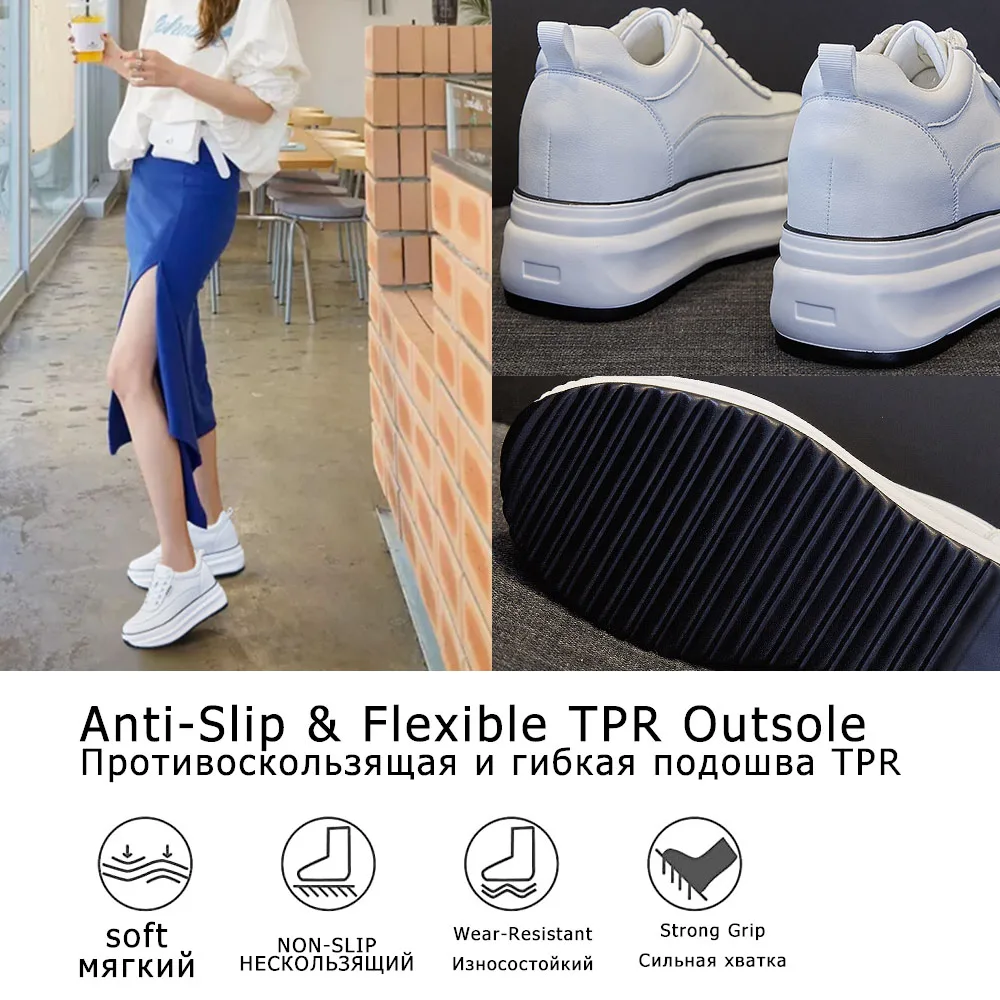 Fujin 8cm Dad Shoes Chunky Sneakers Wedge Heel Platform White Mesh Hollow Shoes Casual Sneakers Vulcanized Winter women shoes casual shoes women sneakers