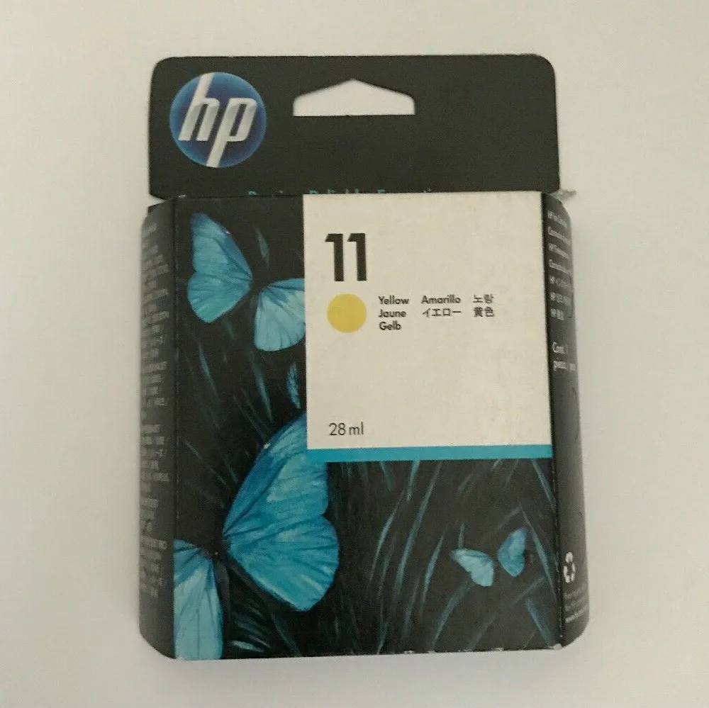 

Original and Expired C4838A Yellow Ink Cartridge for HP 11 Business Inkjet 1000 1100 1200 2000 for HP DesignJet 100 500 800