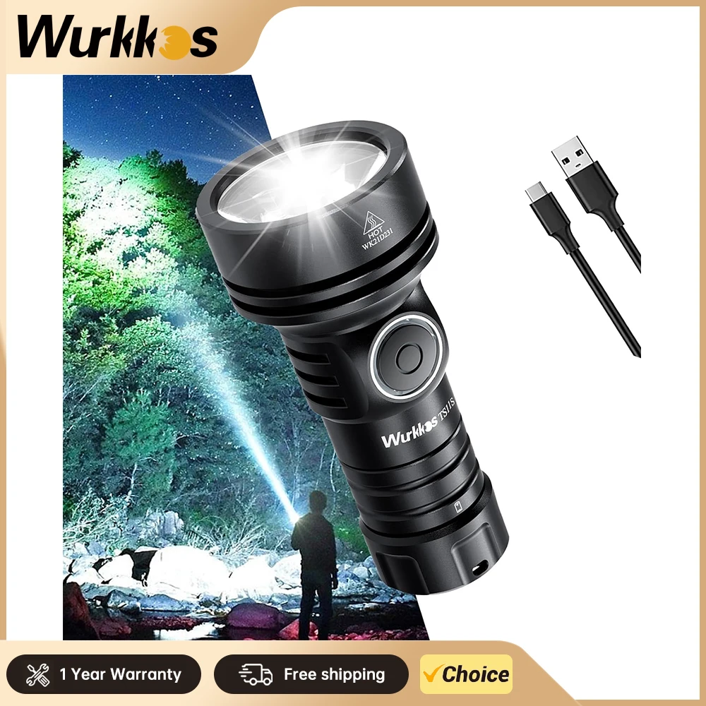 

Wurkkos TS11S 2000LM 18350 Rechargeable EDC Flashlight SFT40 Throw 529 Meters IP68 Waterproof Easy-to-Use Version
