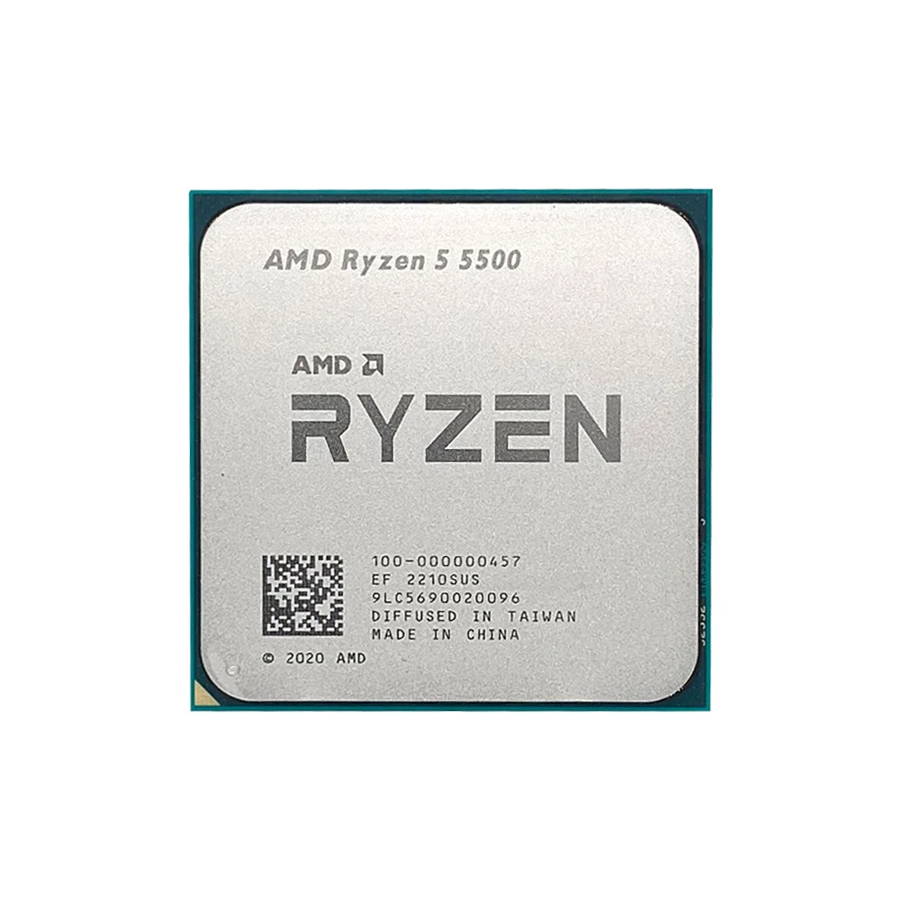 AMD Ryzen 5 5500 R5 5500 3.6GHz Six-Core Twelve-Thread CPU Processor 7NM 65W L3=16M 100-000000457 Socket AM4 NO FAN