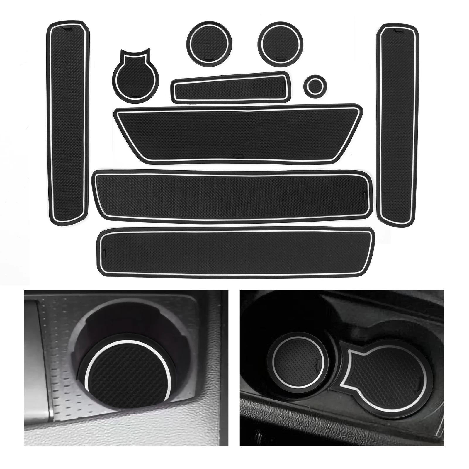 Tappetino Antiscivolo Per Slot Per Cancello Per Dacia Duster 2018 - 2021 Accessori Interni Per Scanalature Per Porte Antiscivolo