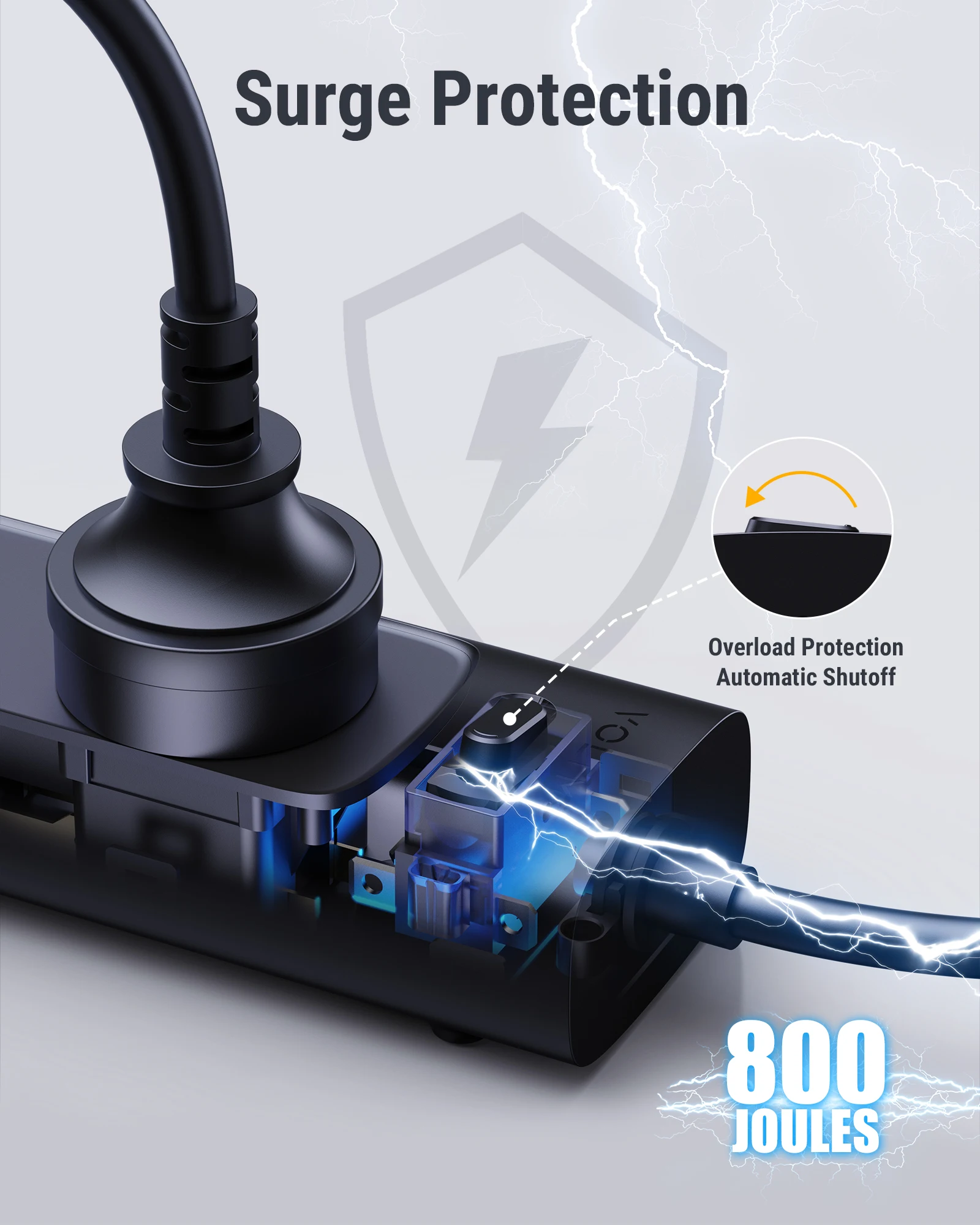 Voltme-us Plug Power Strip Tomada Multitap Cabo de Extensão Elétrico Usb pd Carregamento Rápido Filtro de Rede 18w - Image 2