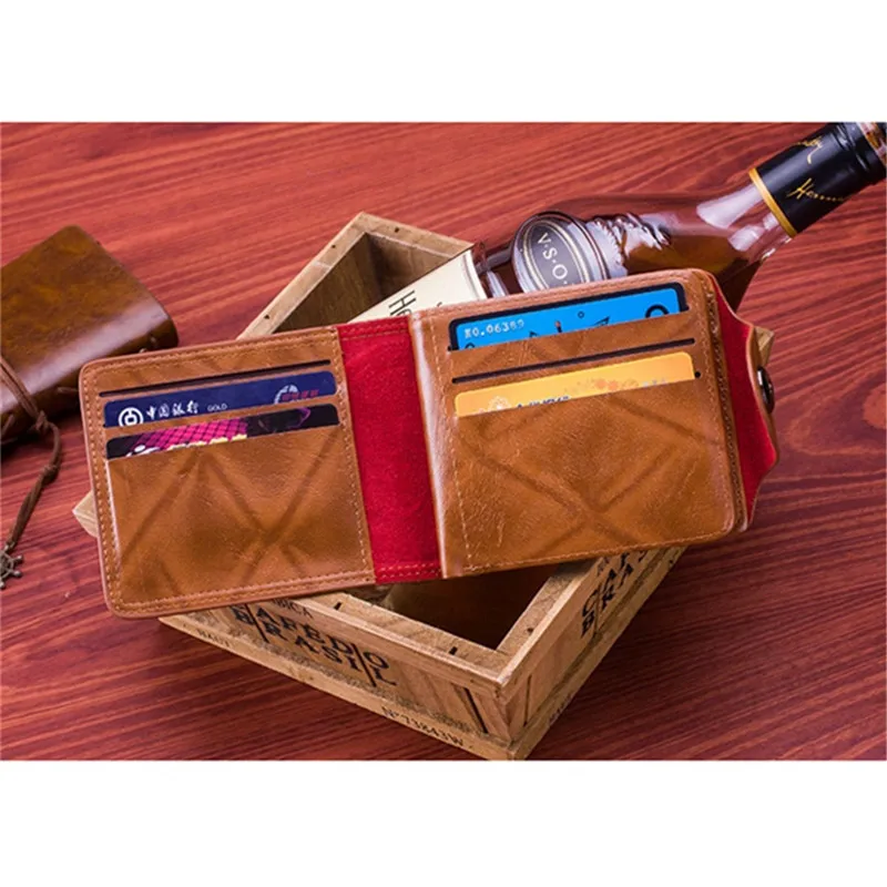 High Quality Faux Leather Mens Wallet Fashion Dollar Price Wallet Casual Clutch Money Purse Bag Credit Card Holder