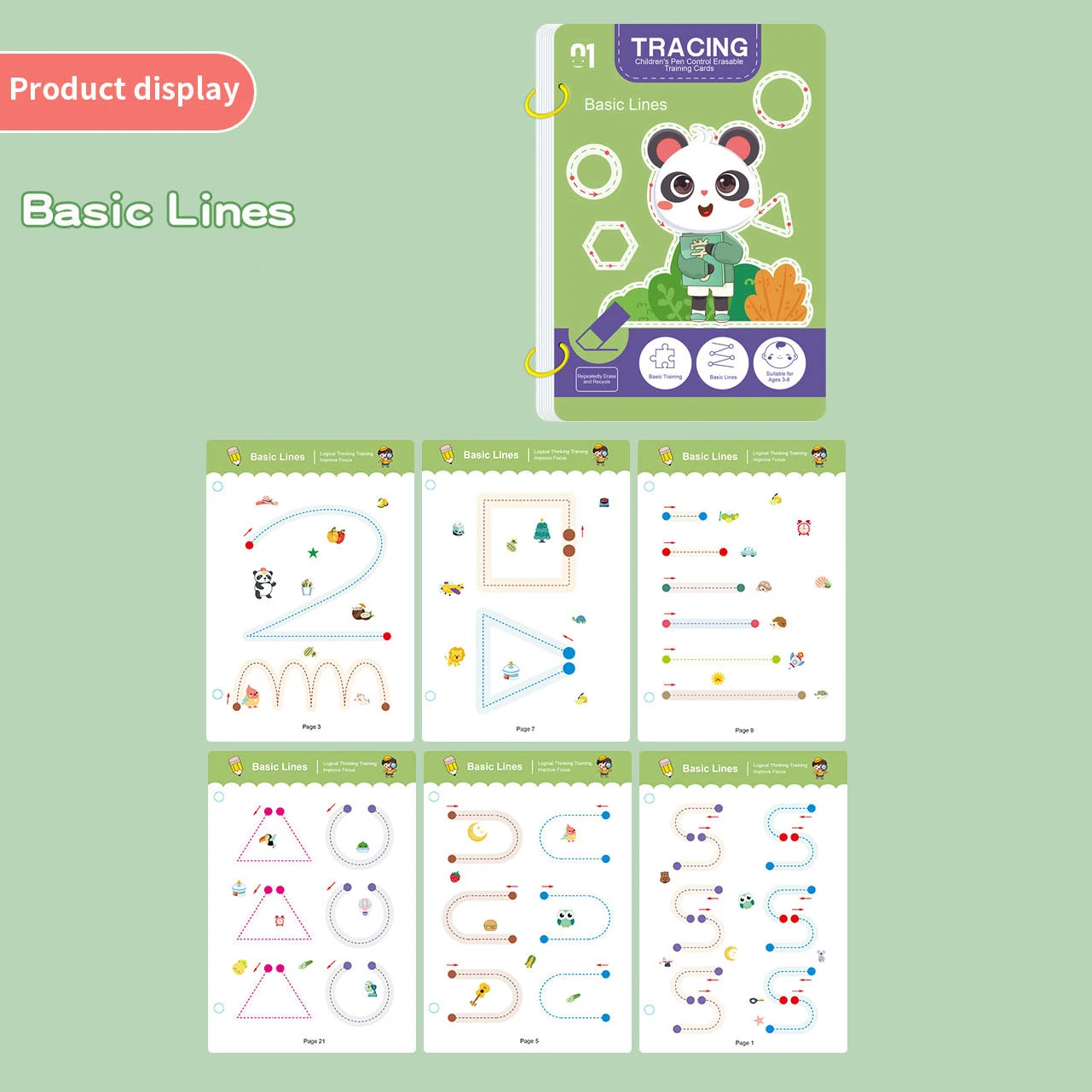 Educational Drawing And Handwriting Workbook Set For Children_voghion.com