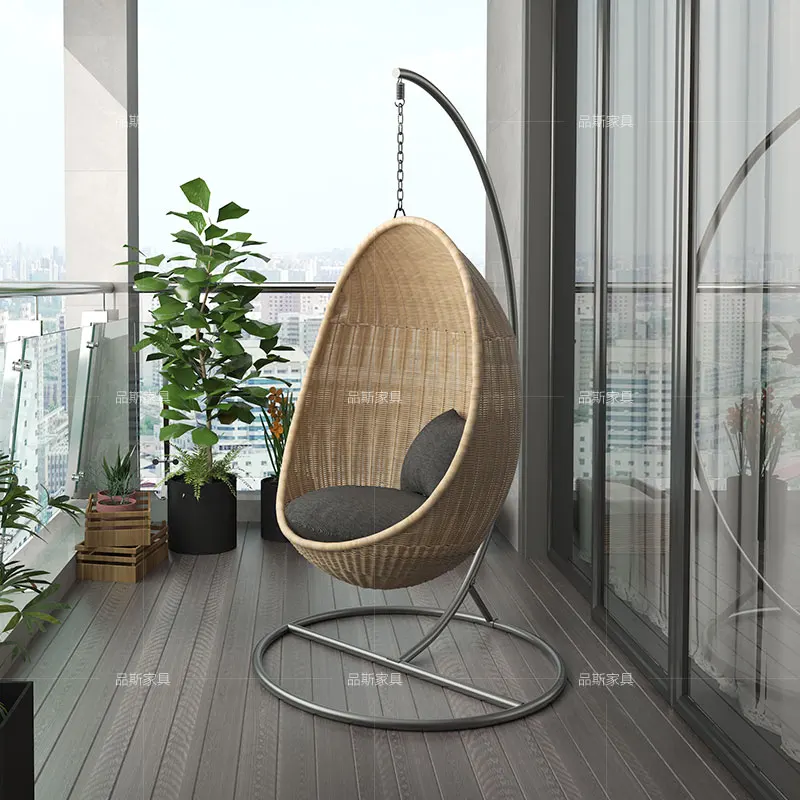 Modern Rattan Swing Chair Bird Nest Balcony Adult Cheap Outdoor Indoor  Metal Wicker Cocoon Hanging Swing Chair - China Garden Swing, Outdoor Chair