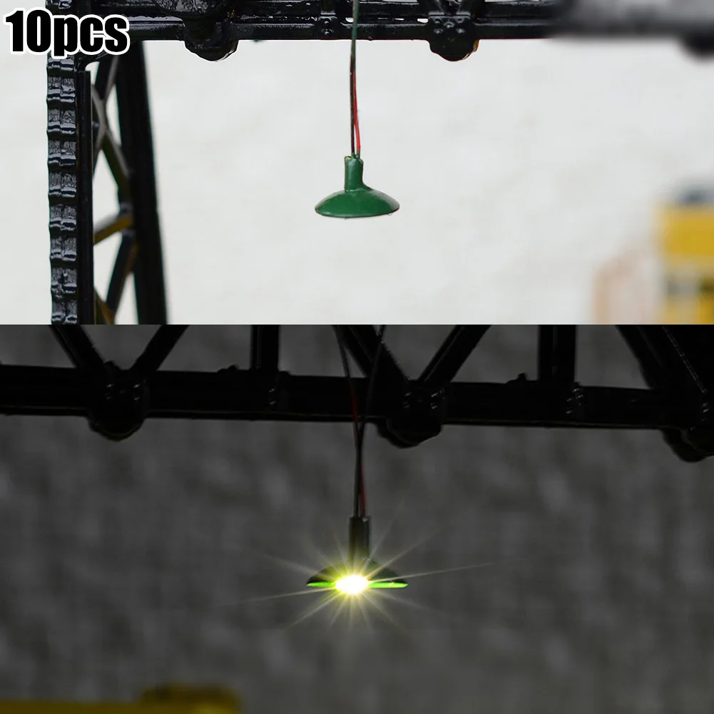 10pcs Model Railway Black Street Light, Model Wall Lamp Posts