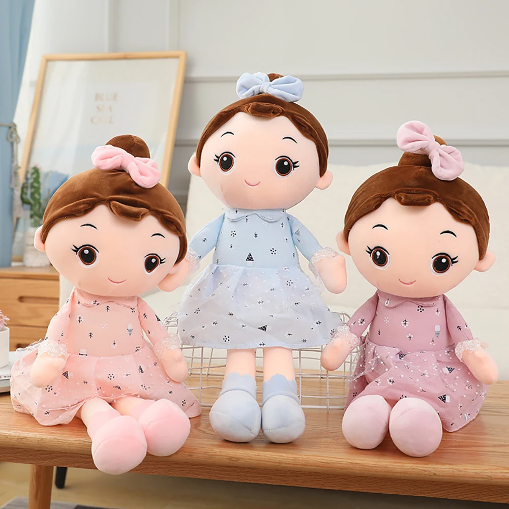 

45CM Super Kawaii Plush Girls Doll with Clothes Kid Girls Baby Appease Toys Stuffed Soft Cartoon Plush Toys for Children Gift