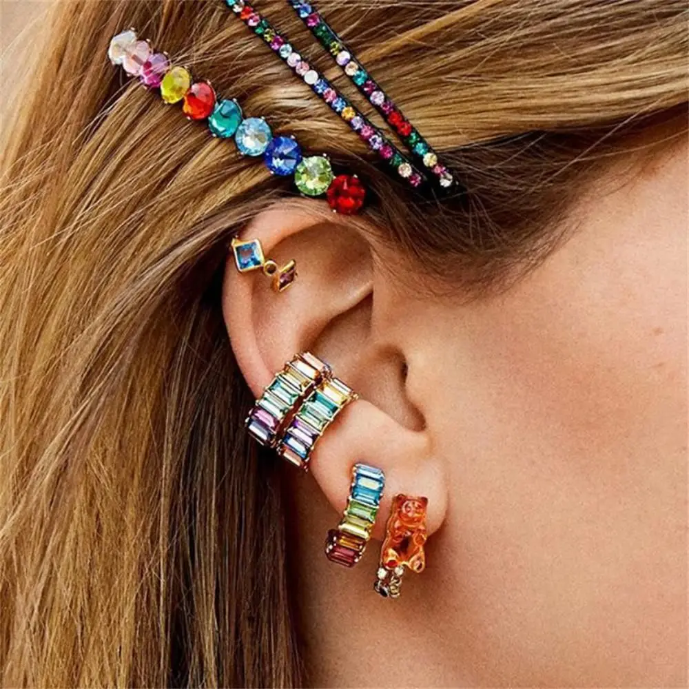 Trendy Pearl Clip on Earrings Earcuffs for Women Gold Color C Shaped Stackable CZ Ear Cuff No Pierced Party Wedding Jewelry Gift ear clip earrings clip earrings ear clip ear accessories