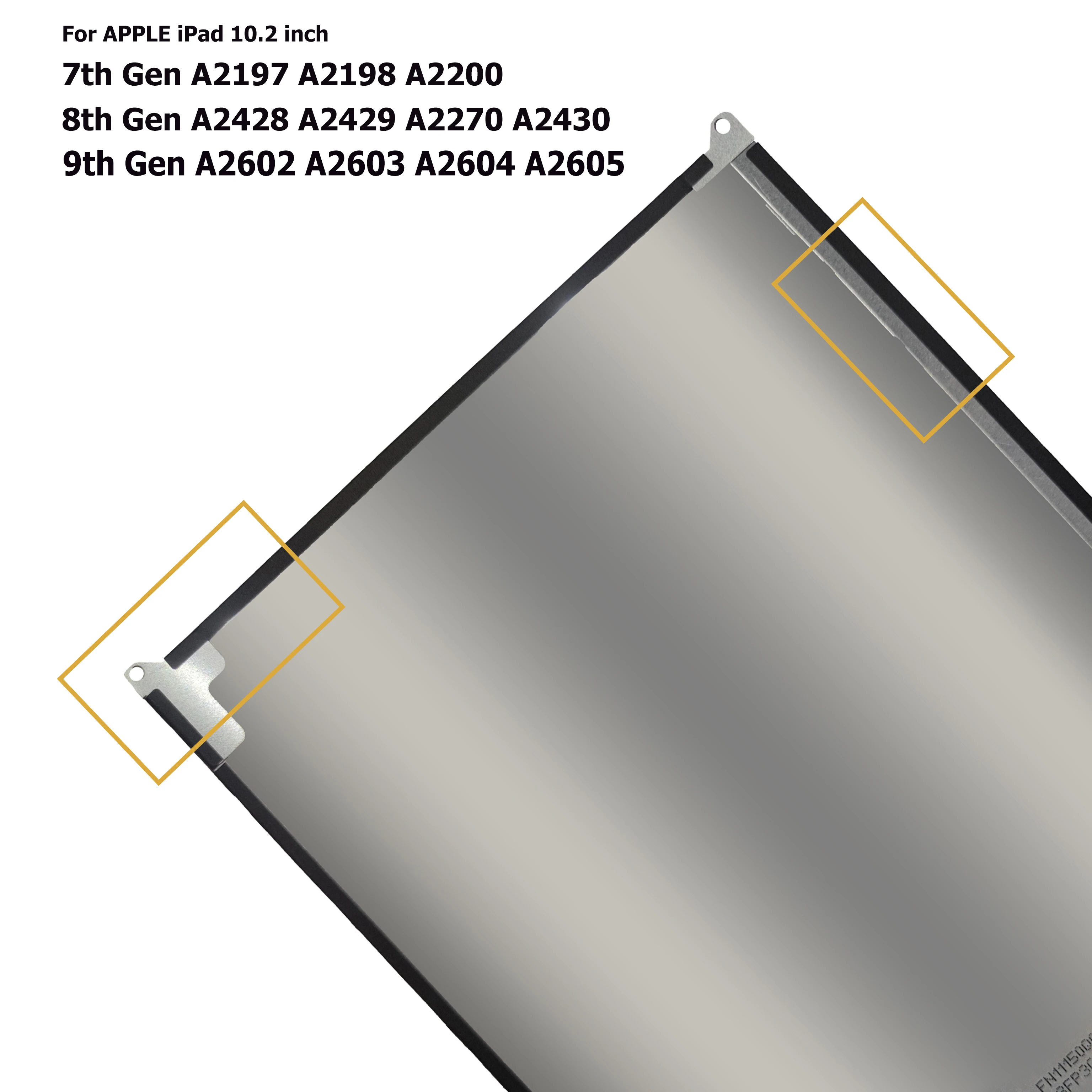 10.2 LCD + écran tactile pour iPad 10.2 2019 7th génération A2197 A2198 A2200/8th 2020 A2270 A2430 /9th A2602 A2605 écran LCD  7