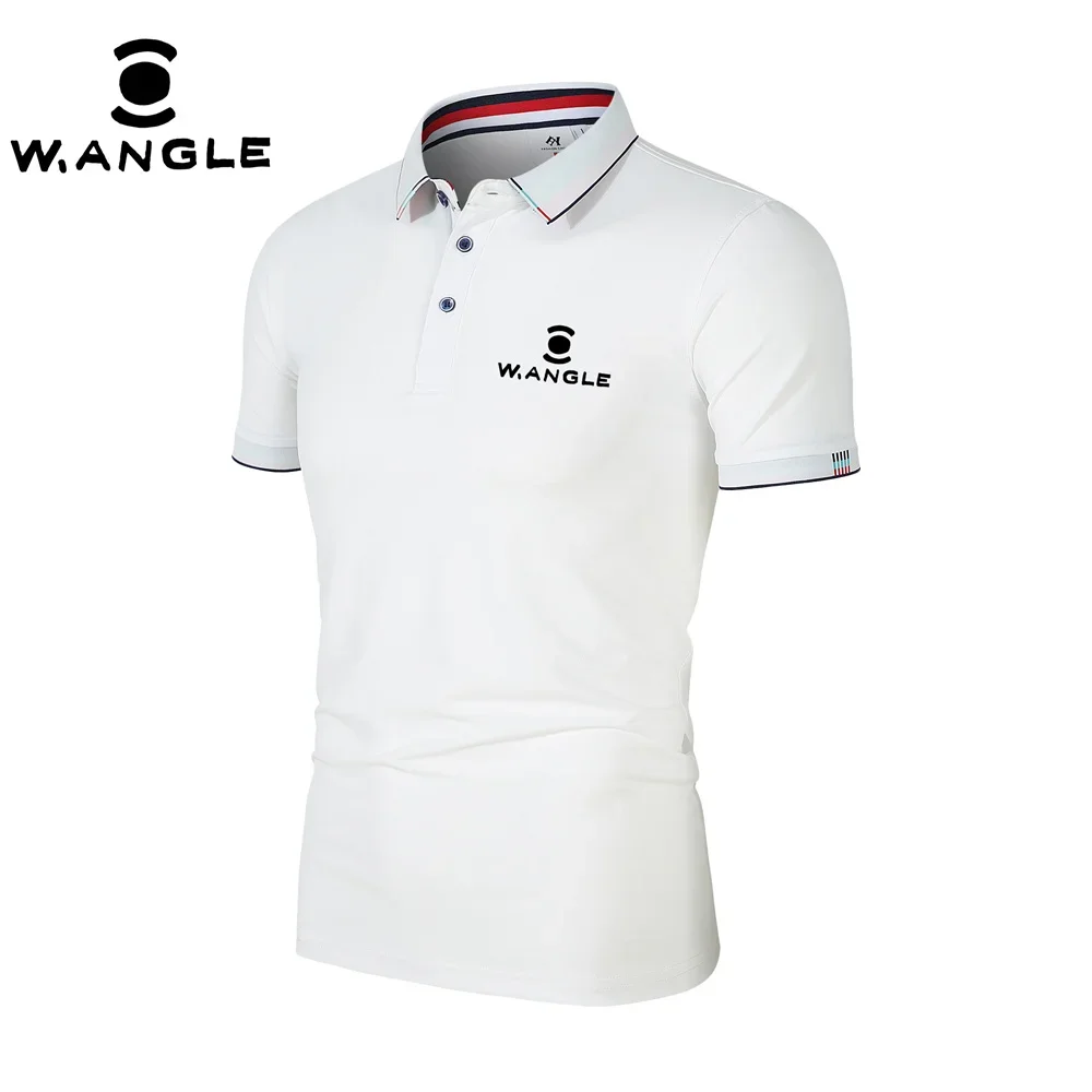 WANGLE 남녀공용 골프 상의, 캐주얼 비즈니스 반팔 티셔츠, 야외 스포츠, 빠른 건조 폴로 셔츠, 여름 패션