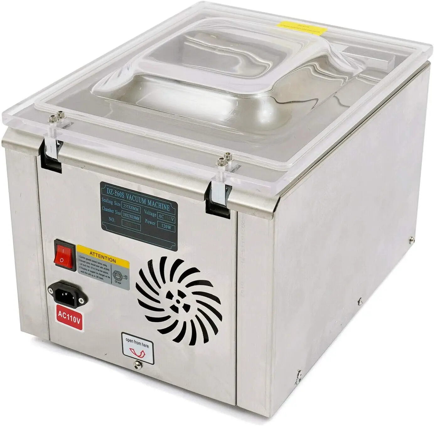 Chamber Vacuum Sealer Machine Z-260C Commercial Kitchen Food Chamber Vacuum Sealer Packaging Machine Sealer 5