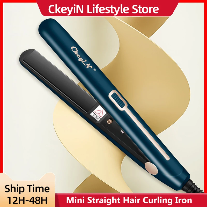 CkeyiN Portable Constant Temperature Hair Straightener Hair Curler Professional Hair Styling Tools Mini Straight Hair Iron vertical self centering doweling jig straight hole puncher drill guide locator for furniture connection woodworking tools