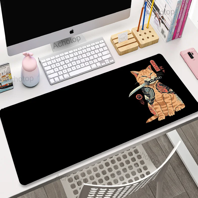 thumbnail image 1 of Alfombrilla grande para ratón de Anime, accesorios para juegos de gato rosa, alfombrilla para teclado de ordenador de oficina Kawaii, 400x900, alfombrilla de escritorio para ordenador portátil y Gamer, 1 of 5