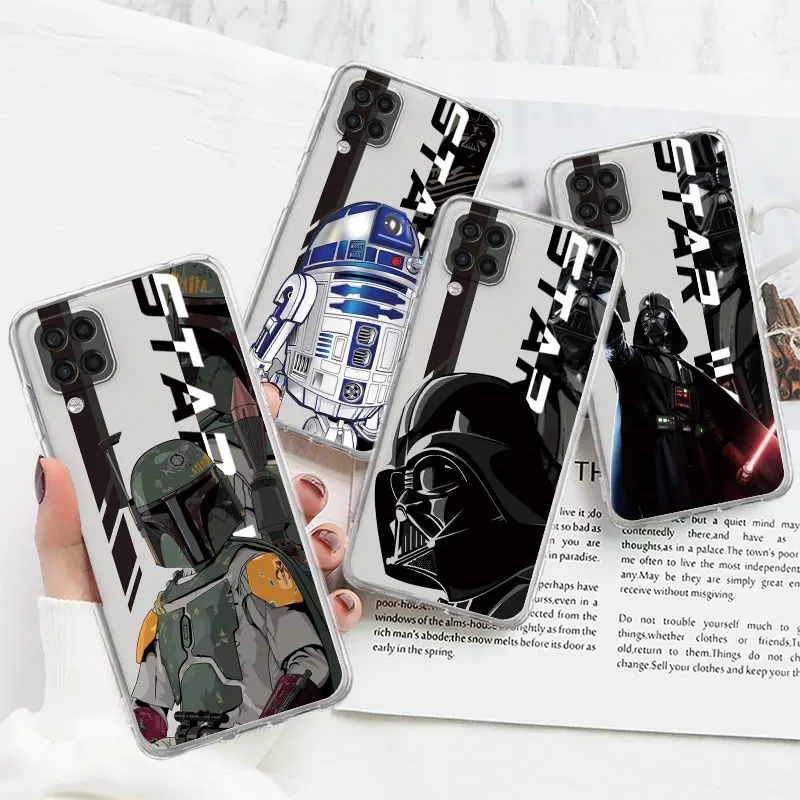 Custodia Morbida Per Samsung Galaxy A14 5G A34 A53 5G A72 A12 A22 A54 A23 A24 A32 A13 Cover In Silicone Trasparente S-Stars W-Wars Darth Vaders