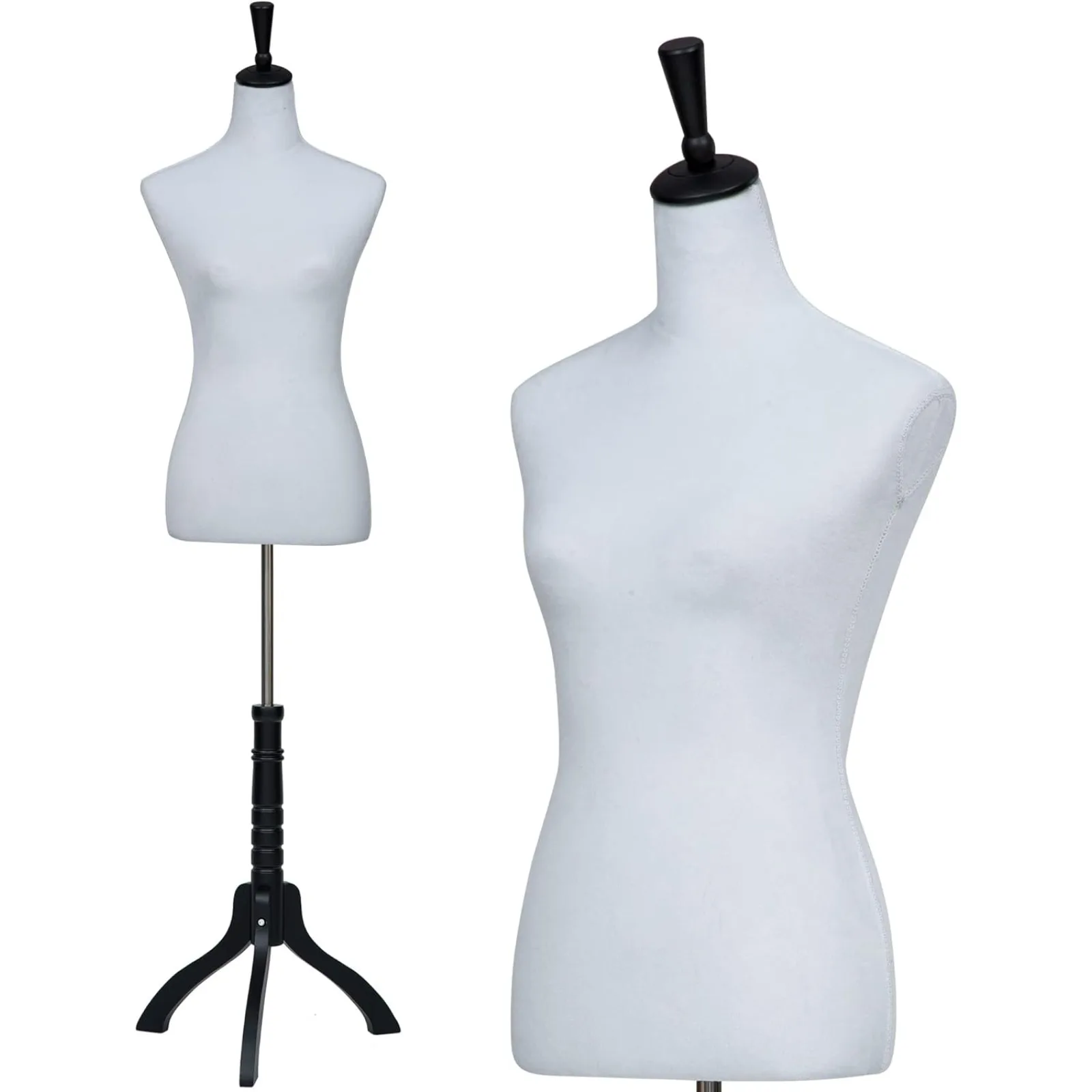 

US Dress Form Female Sewing Mannequin Torso with Stand, Adjustable 59-67 in