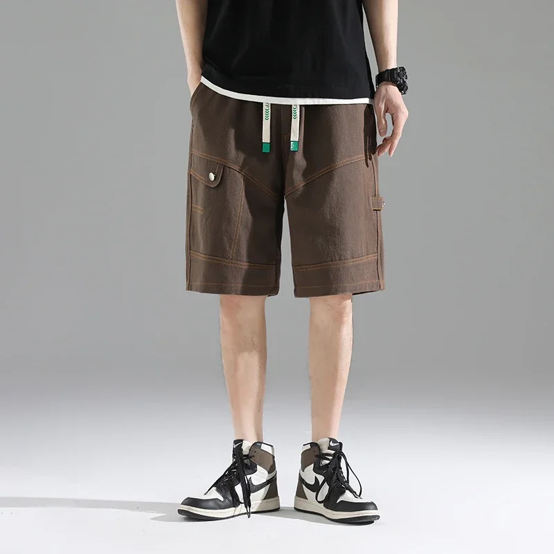 

Новое поступление, мужские брюки-карго, корейская мода, мужские спортивные брюки, свободная Повседневная тонкая мужская одежда, телефон 8XL