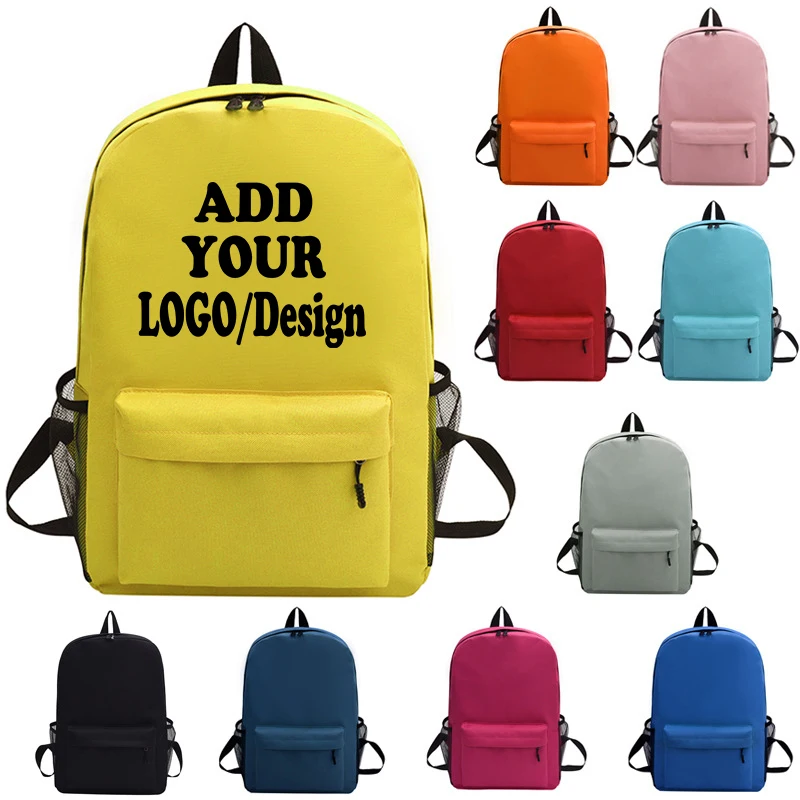 CustomSchoolBagWithLogoPersonalizedStudentBagPrintedNameLogo