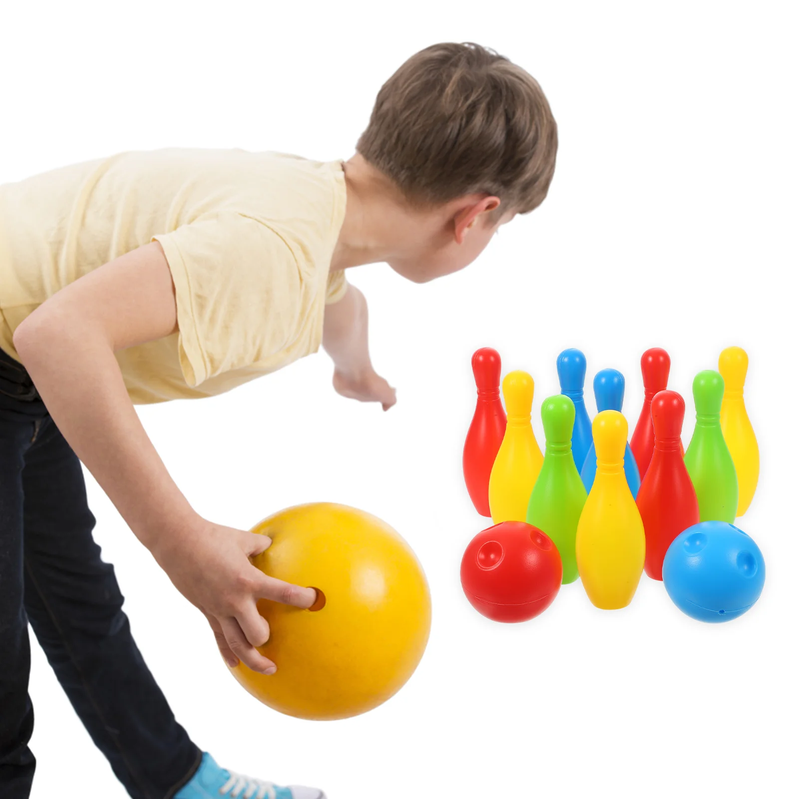 Bowling Set Toys Includes and Balls Indoor and Outdoor Bowling Game for Kids Presents, Family Gathering